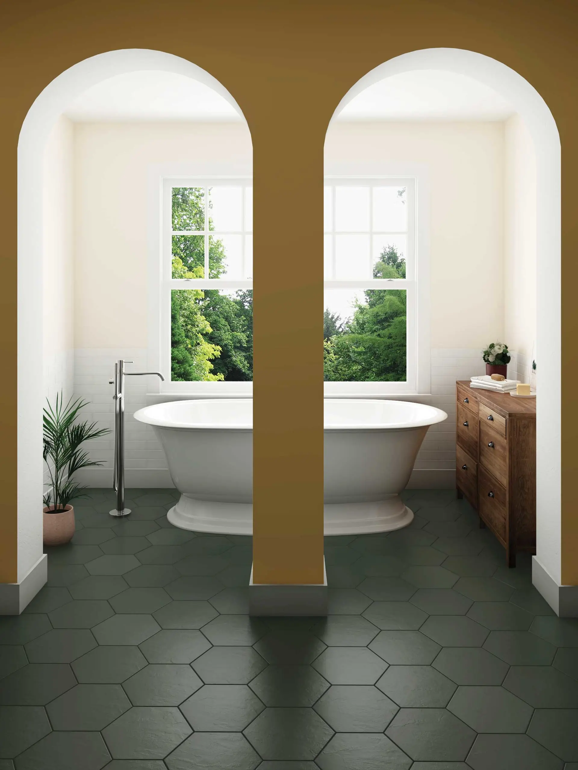 Hexagon Matte Porcelain Floor Tile 10" x 10" - Image 13